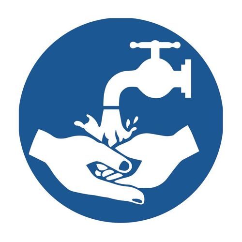 Brady Pictogram - Wash Hands 300 x 300mm Metal