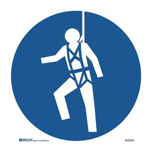 Brady Pictogram - Safety Harness 300 x 300mm Metal