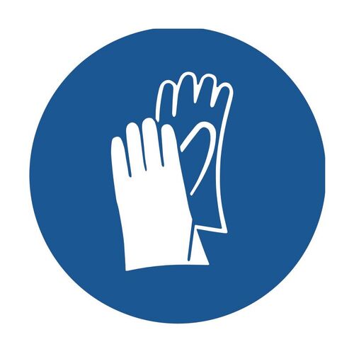 Brady Pictogram - Hand Protection 300mm Self Adhesive Vinyl