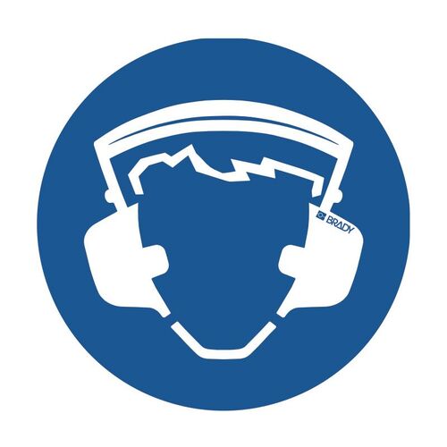 Brady Pictogram - Ear Protection 100mm Self Adhesive Vinyl - 5/Pack
