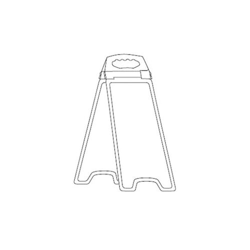 Brady Deluxe Floor Stand Blank White 670 x 280mm
