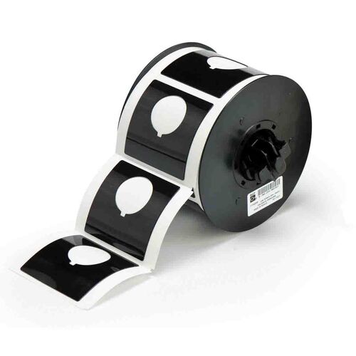 Brady B30EP-170-593-GN Raised Profile Push Button Label 60.96 x 60.96mm Black