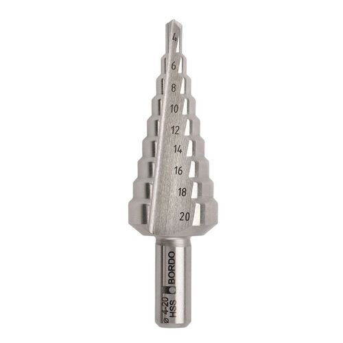 Bordo Straight Flute HSS Step Drill Bit 4-20 x 2mm