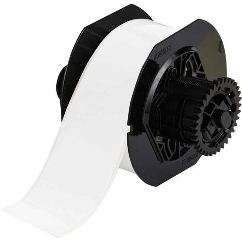 Brady B30C-2250-581-WT Repositionable Vinyl Label 57.15mm x 30.48m White
