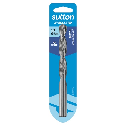 Sutton 1/2" x 151mm HSS Bright XP Bullet Carded Jobber Drill Bit - D220H1269