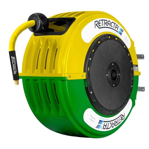 Retracta R3 3/8"x 25m Compressed Air/Water Hose Reel Yellow & Green Case