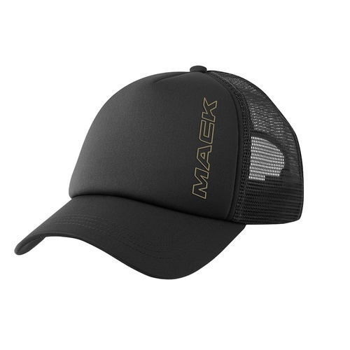 Mack Curved Brim Foam Trucker Cap Black - MKBAF2401BB0000