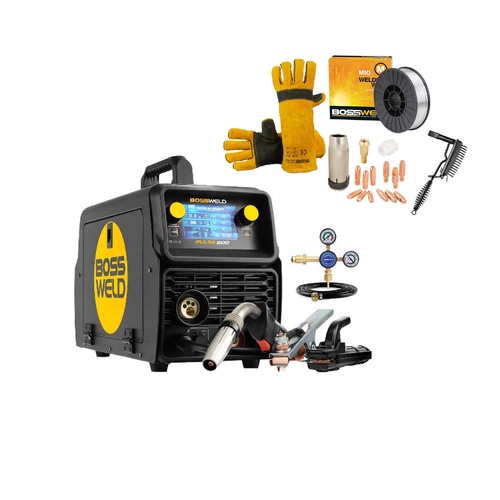 Bossweld Buddy PULSE 200 Inverter Welder Bonus Bundle 633200BONUS