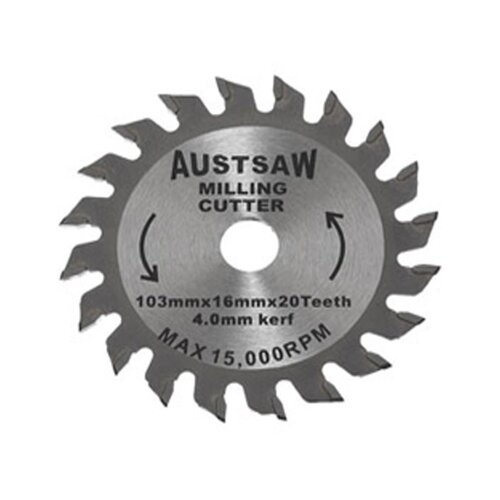 Austsaw 115mm (4.5") 4mm Milling Cutter Blade - 22.2mm Bore - 24 Teeth