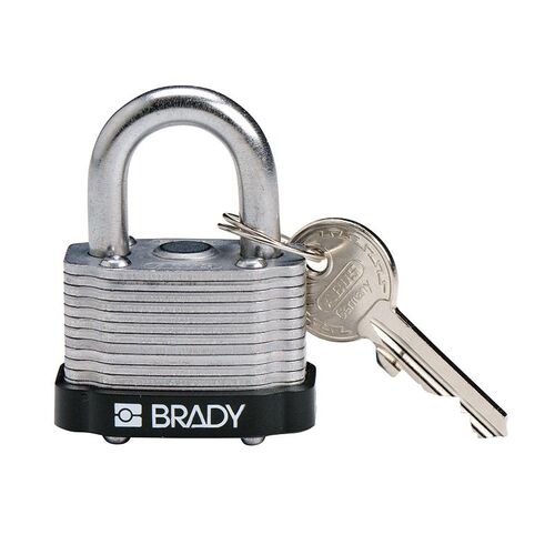Brady Steel Padlock Keyed Differently (KD) 47mm Green
