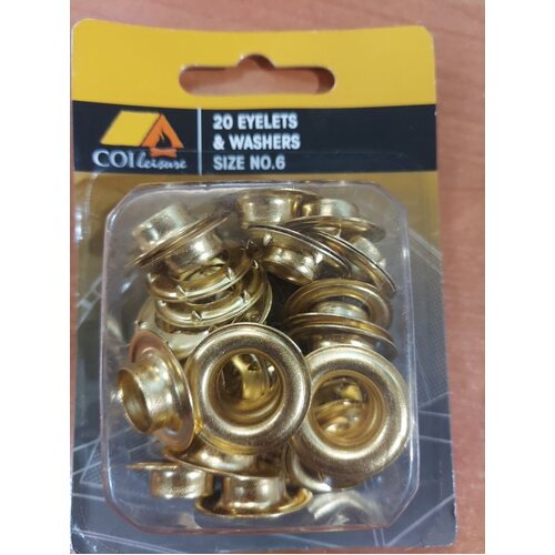 COI Leisure 20 Eyelets and Washers Size #6