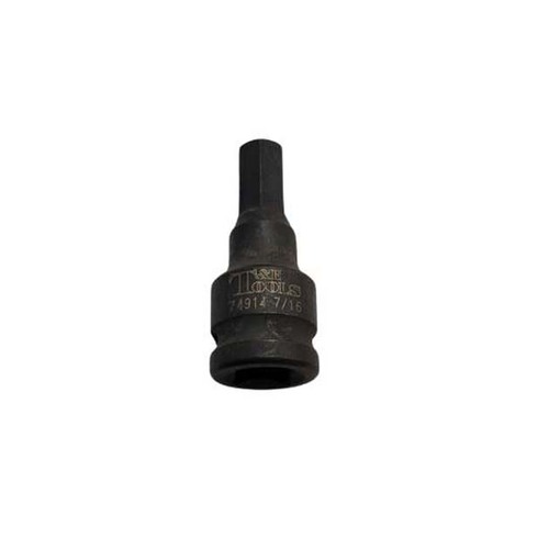 T&E Tools 7/16" SAE In-Hex Impact Socket